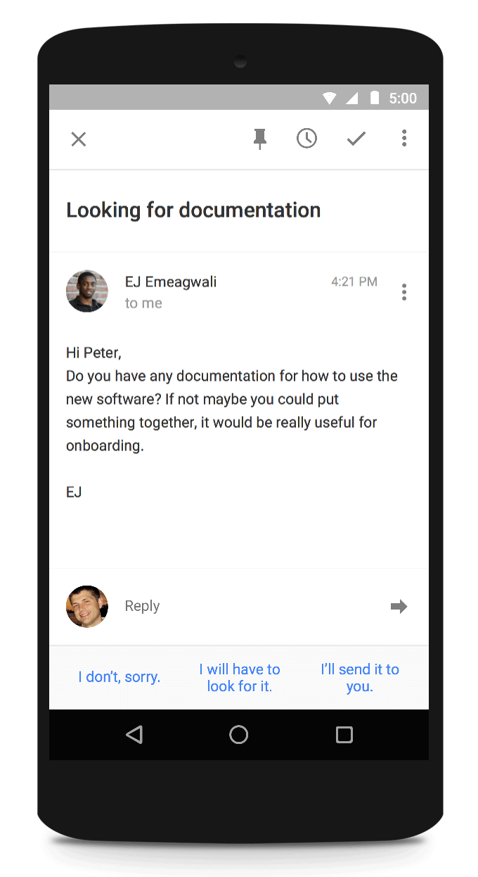 Gmail e-postaları senin yerine yazacak 2 Google Smart Reply