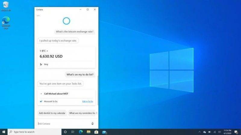 Windows 10 Mayıs 2020 Sürüm 2004 20H1 Güncellemesi inceleme - Yeni Cortana özellikleri