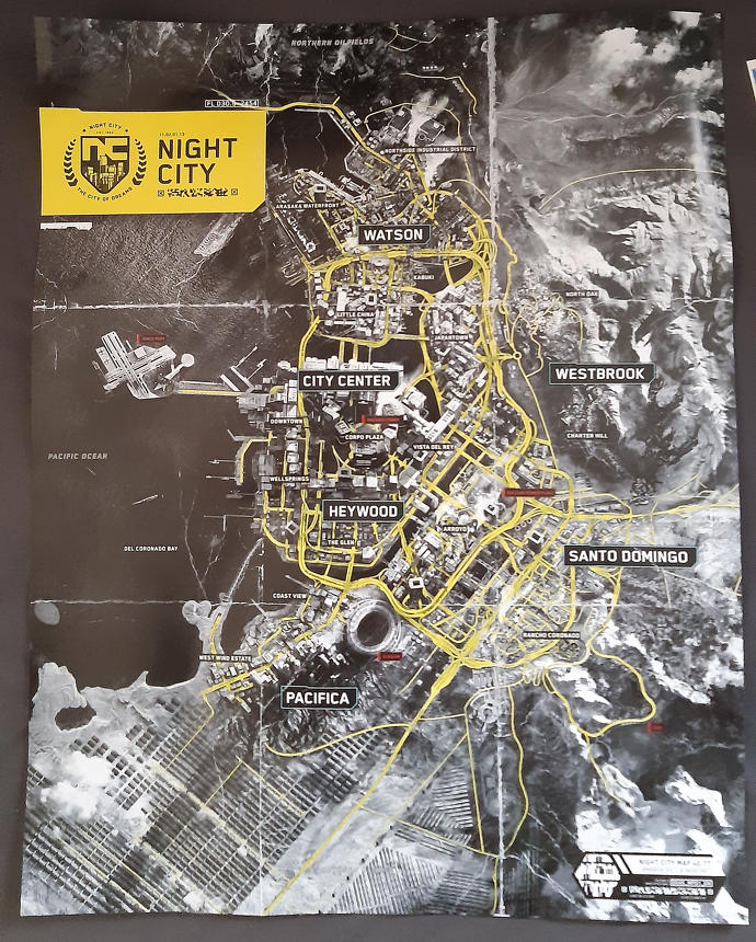 Cyberpunk 2077 Night City haritası sızdı