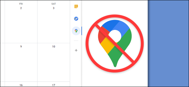 Google Takvim'in haritaları kenarda açmasını durdurma