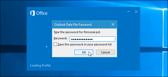 Outlook veri dosyasına şifre ekleme nasıl yapılır