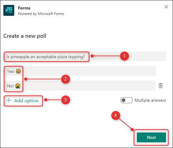 Microsoft Teams’te hızlı anket oluşturma [Nasıl Yapılır]