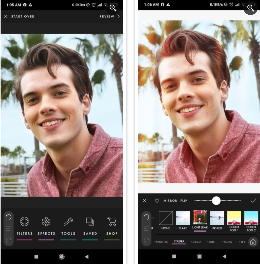 iOS ve Android telefonlar için en iyi yüz filtreleri ve efekt uygulamaları