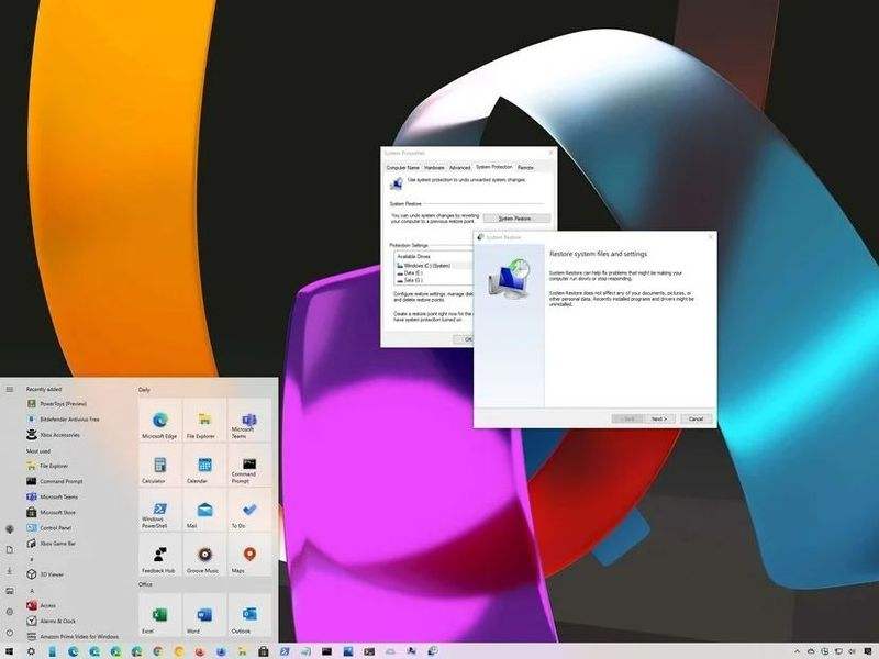 Windows 10'da Sistem Geri Yükleme etkinleştirme ve kullanma 