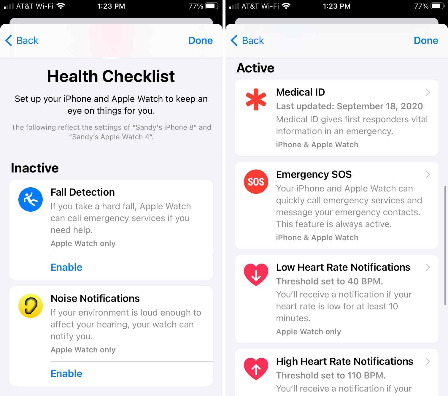 İPhone ve Apple Watch için Sağlık Kontrol Listesi nasıl kullanılır?