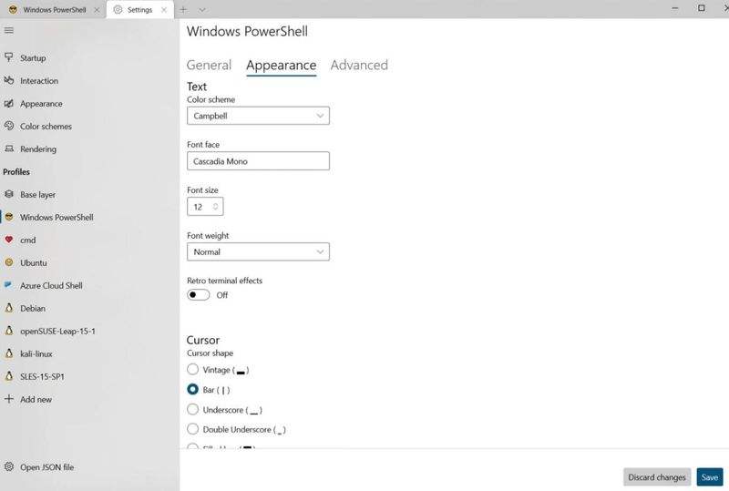 Windows Terminal, yönetim için bir grafik arayüze sahip olacak