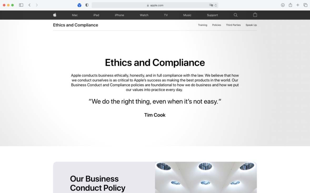 Apple adlı yeni bir web sayfası başlattı 