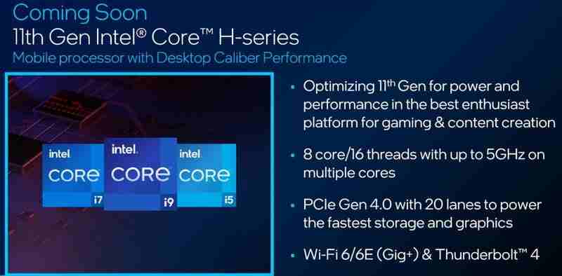 Intel Tiger Lake-H: Dizüstü bilgisayarlar için yeni yüksek performanslı CPU'lar