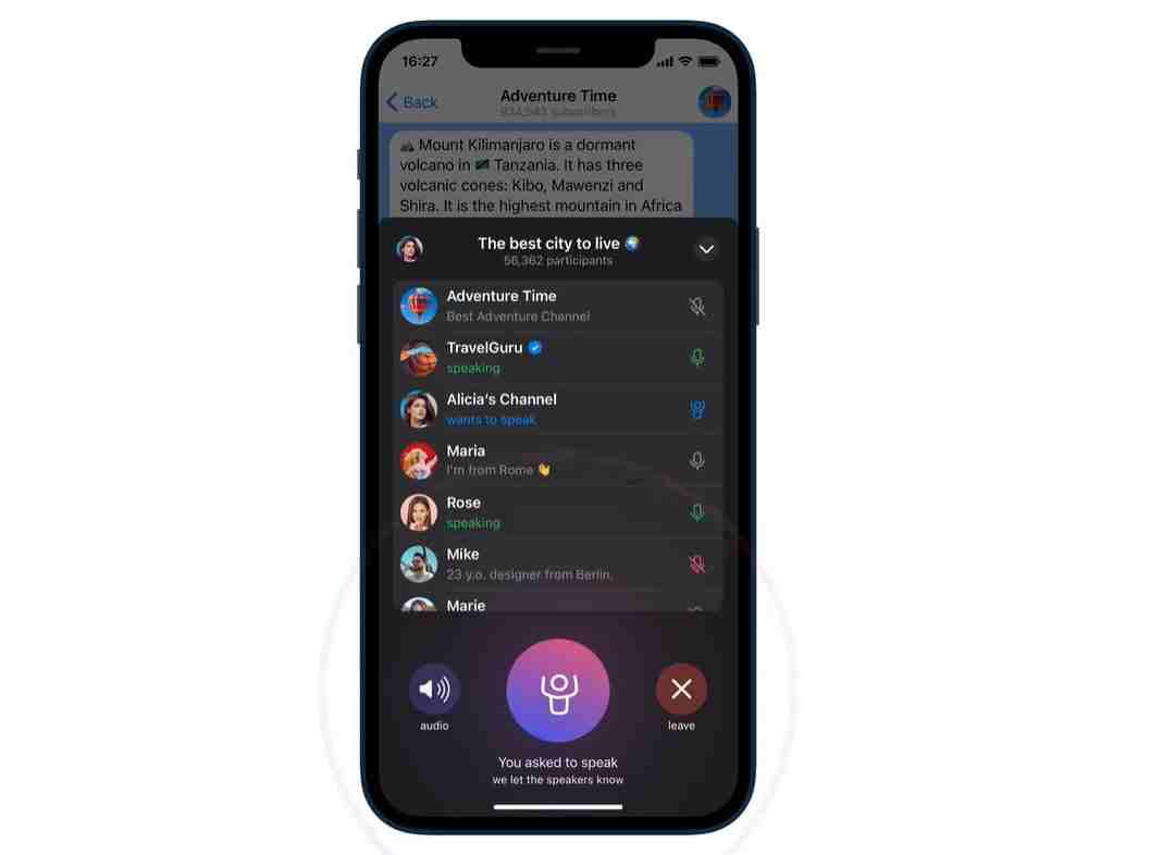 Telegram, Sesli Sohbetler 2.0'ı sunuyor: Kanal desteği, sınırsız kullanıcı ve daha fazlası