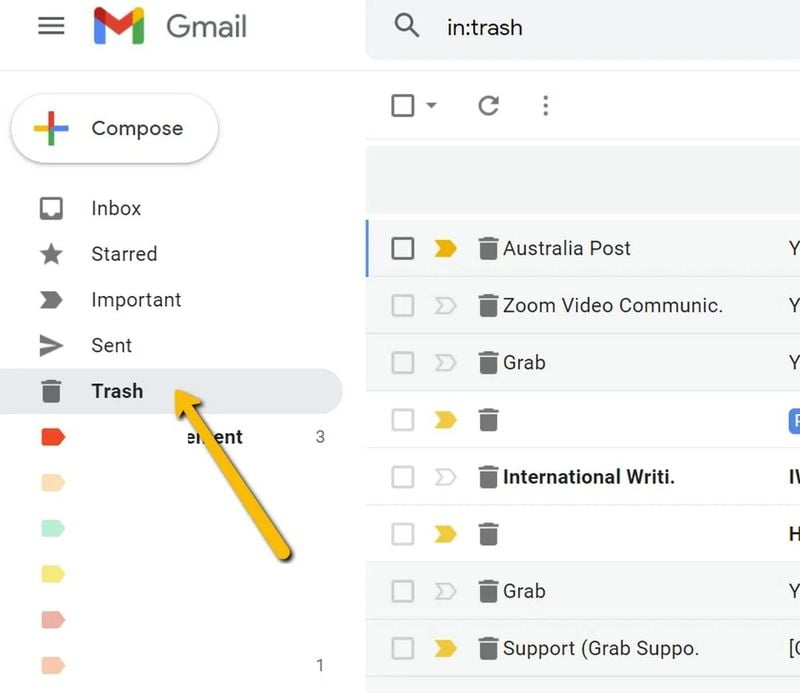 Geri dönüşüm kutusunu kullanarak Gmail'de silinen e-postalar nasıl kurtarılır?