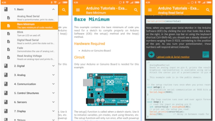 Android'de Arduino öğrenmek için en iyi ücretsiz uygulamalar