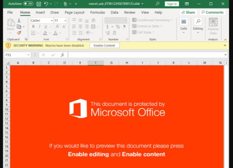 Microsoft, kötü amaçlı Excel dosyalarını kullanan yeni dolandırıcılık konusunda uyardı