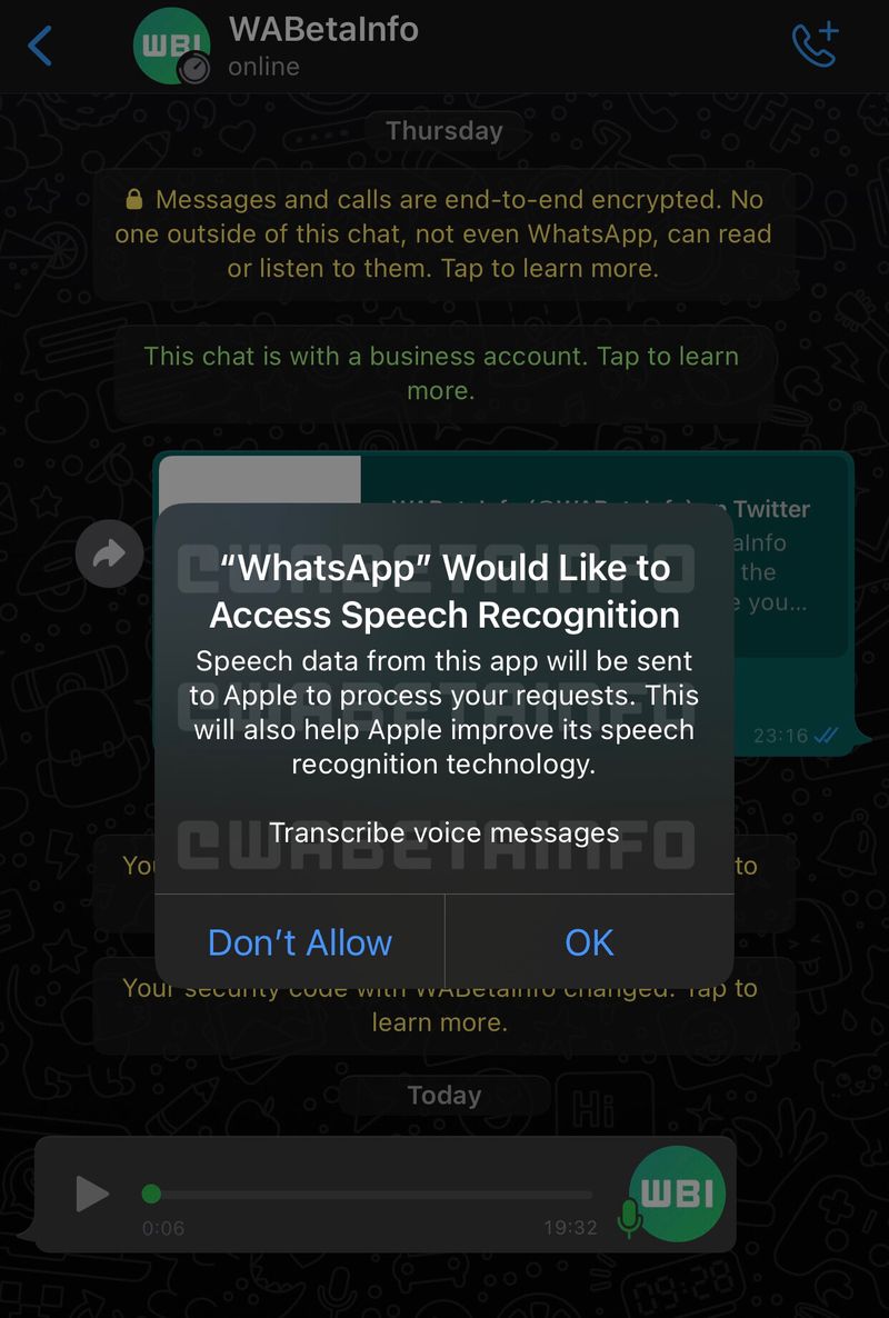 WhatsApp sesli mesajları metne dönüştürecek