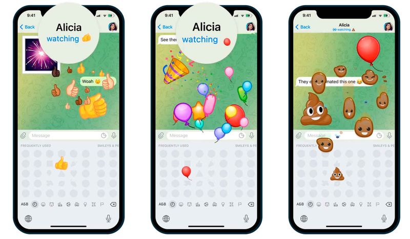 Telegram 8.1 ile interaktif emojiler geliyor