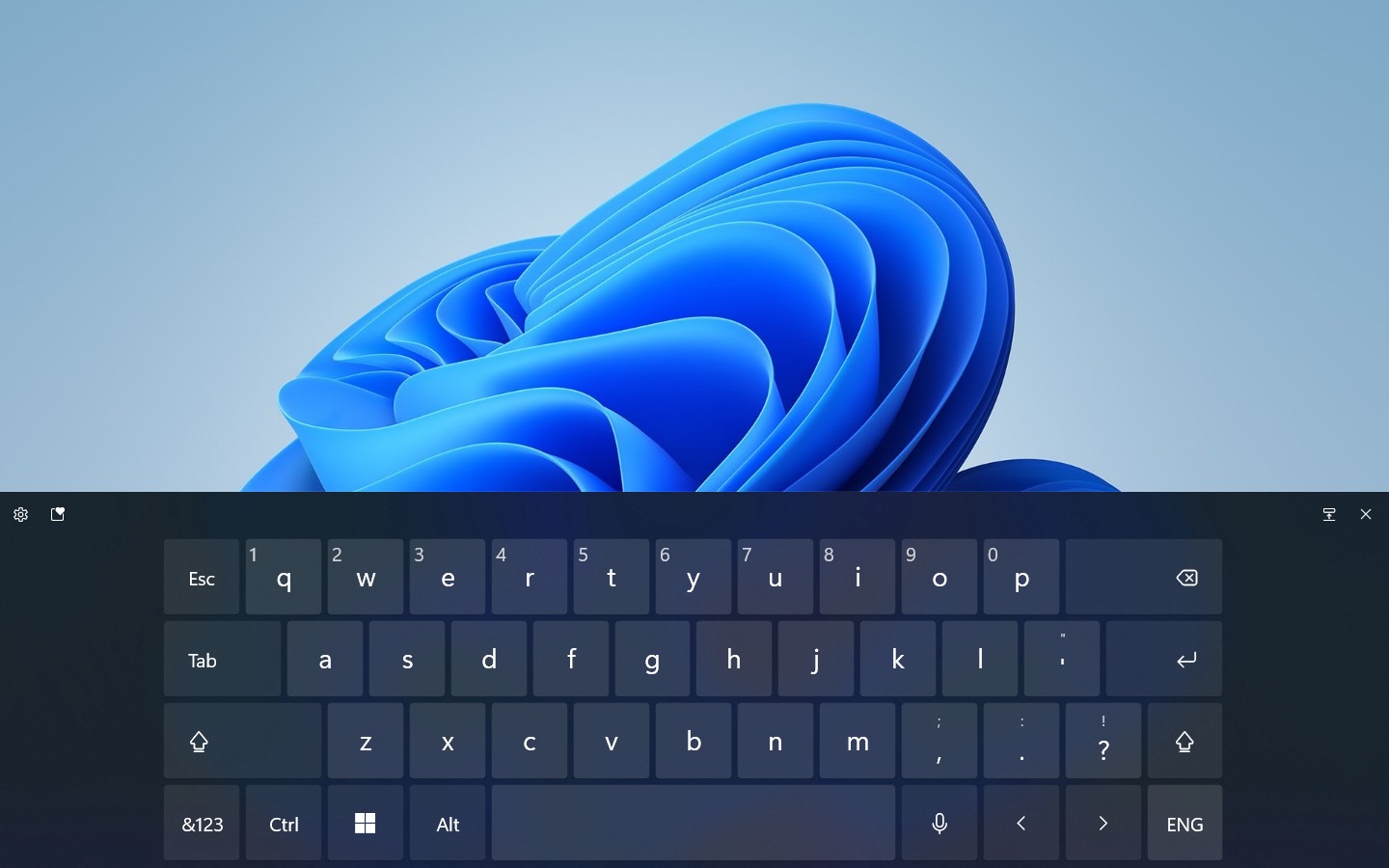 Windows 11'de sanal klavye açma