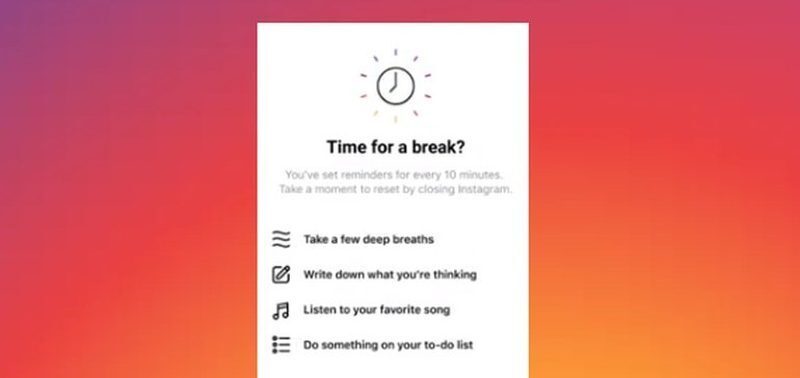 Instagram'ın yeni kullanıcı sağlığı özelliği: Mola ver