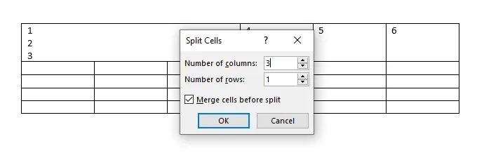 Word tablo hücre birleştirme