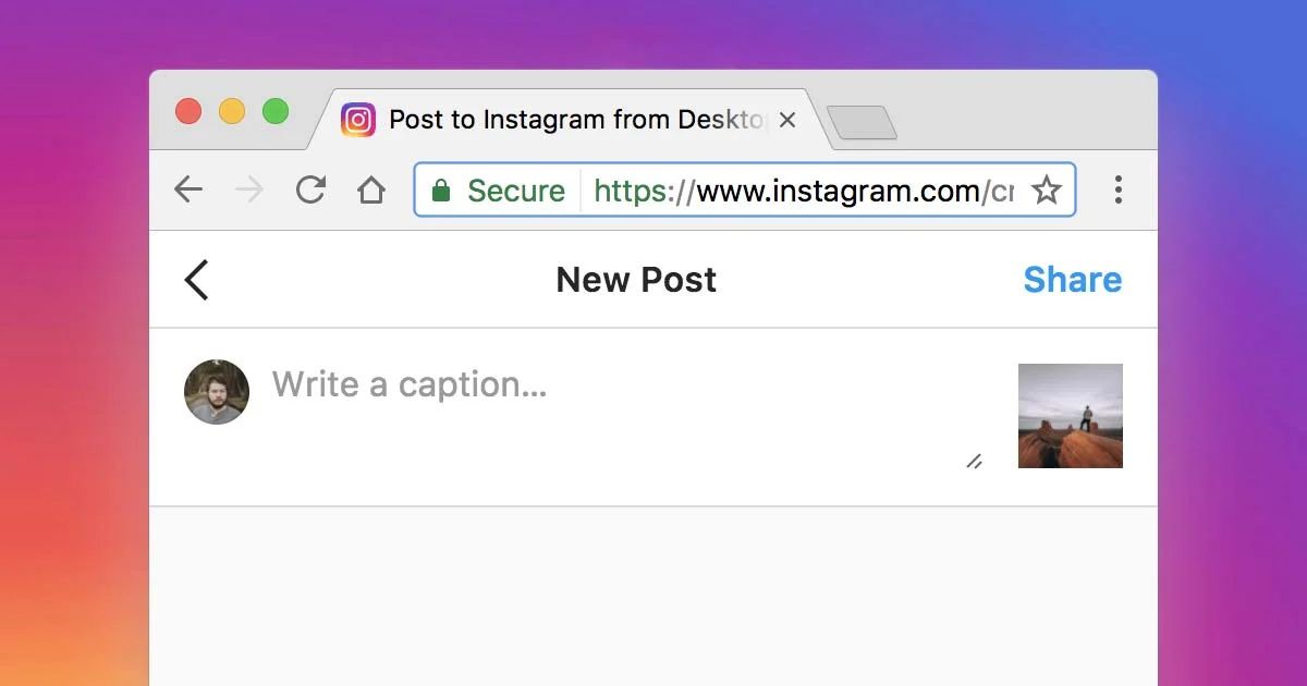 Windows 11 ile Instagram'a fotoğraf yükleme