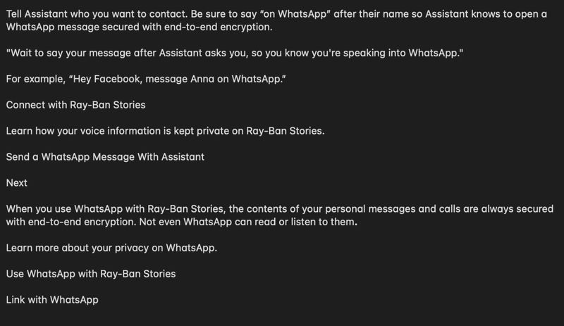 Yeni WhatsApp güncellemesi ile Ray-Ban Stories desteği geldi