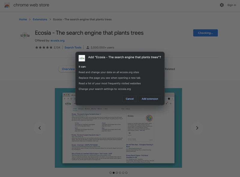 Mac'te Ecosia nasıl kullanılır?