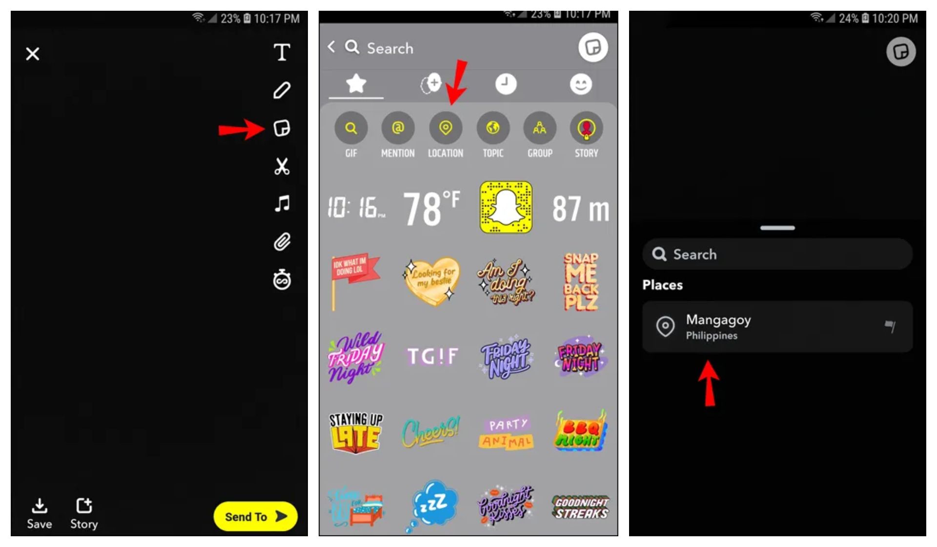 Snapchat konum etiketi nasıl eklenir?