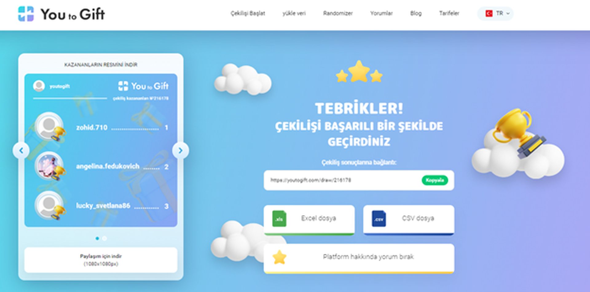 İnceleme: You to Gift ile Instagram çekilişi nasıl yapılır?