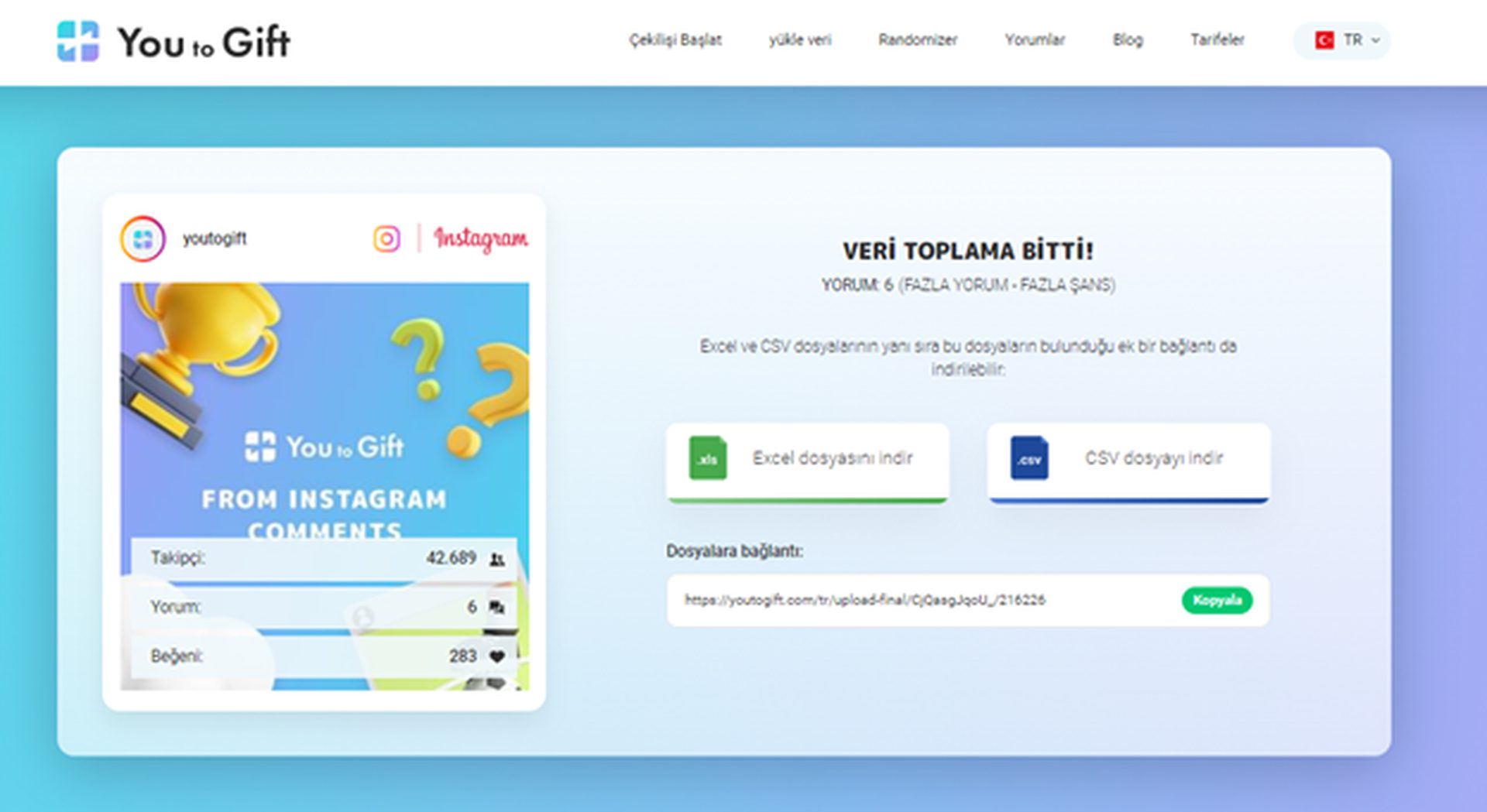 İnceleme: You to Gift ile Instagram çekilişi nasıl yapılır?