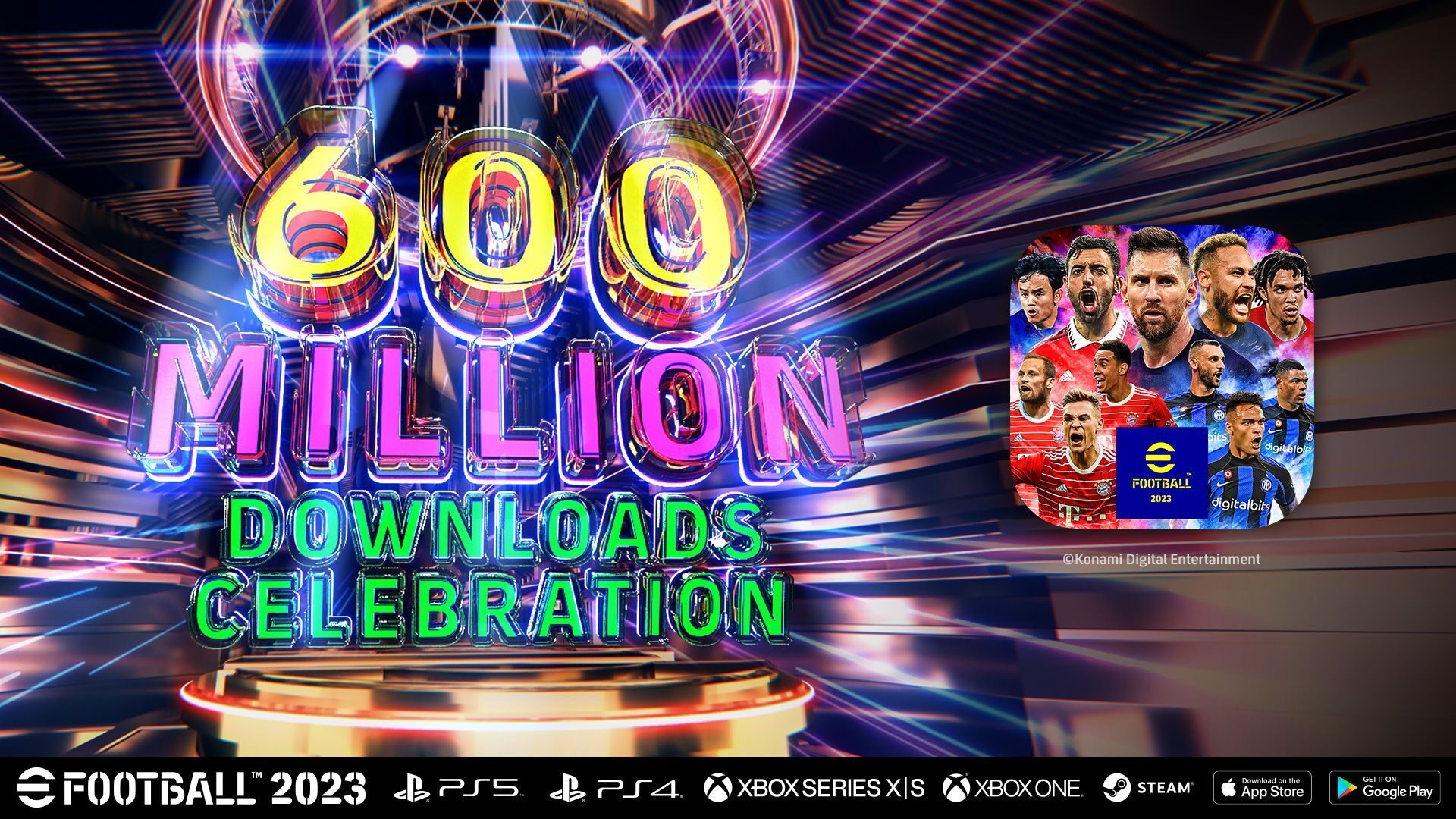 eFootball 2023 600 milyon indirmeyi aştı