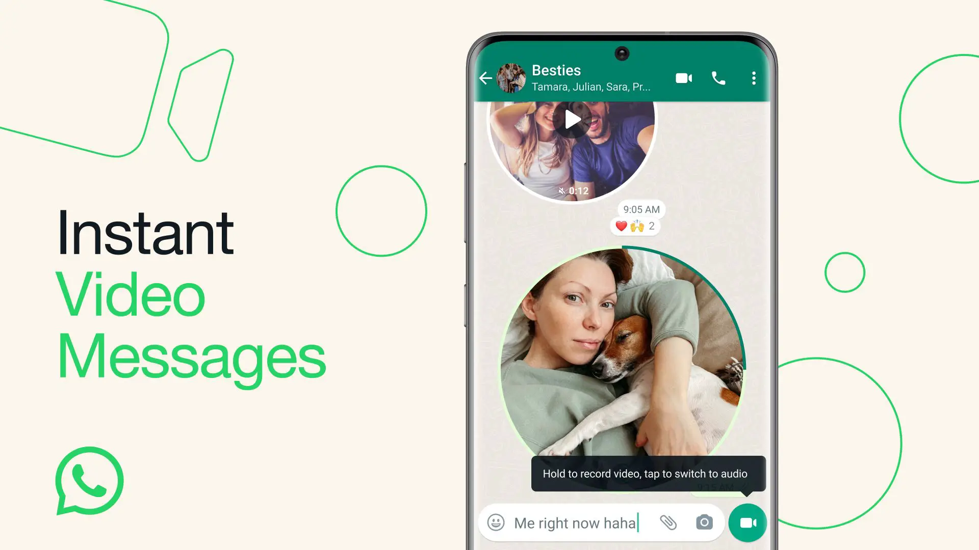 WhatsApp anlık video mesaj özelliği yayınlandı