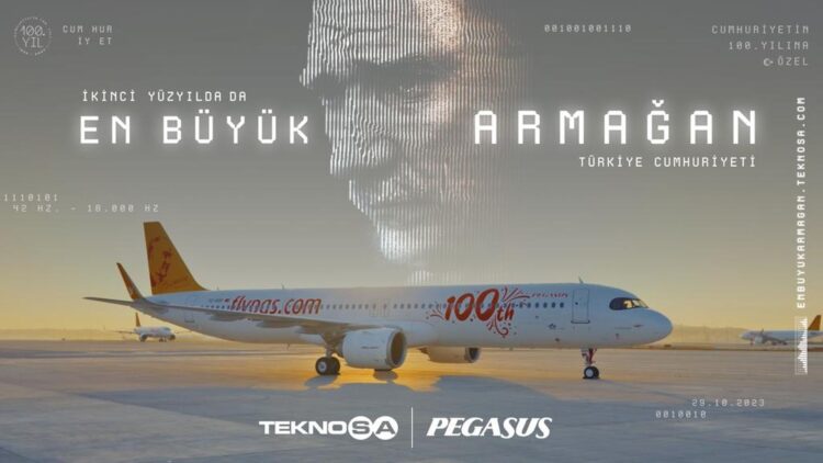 Teknosa ve Pegasus Hava Yolları'ndan 29 Ekim’de yolculara Atatürk’ün sesiyle sürpriz