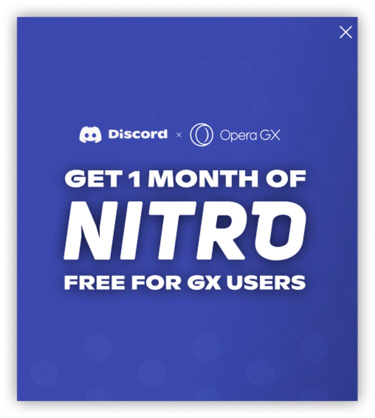Bedava Discord Nitro: Opera GX oyuncuları için özel hediye