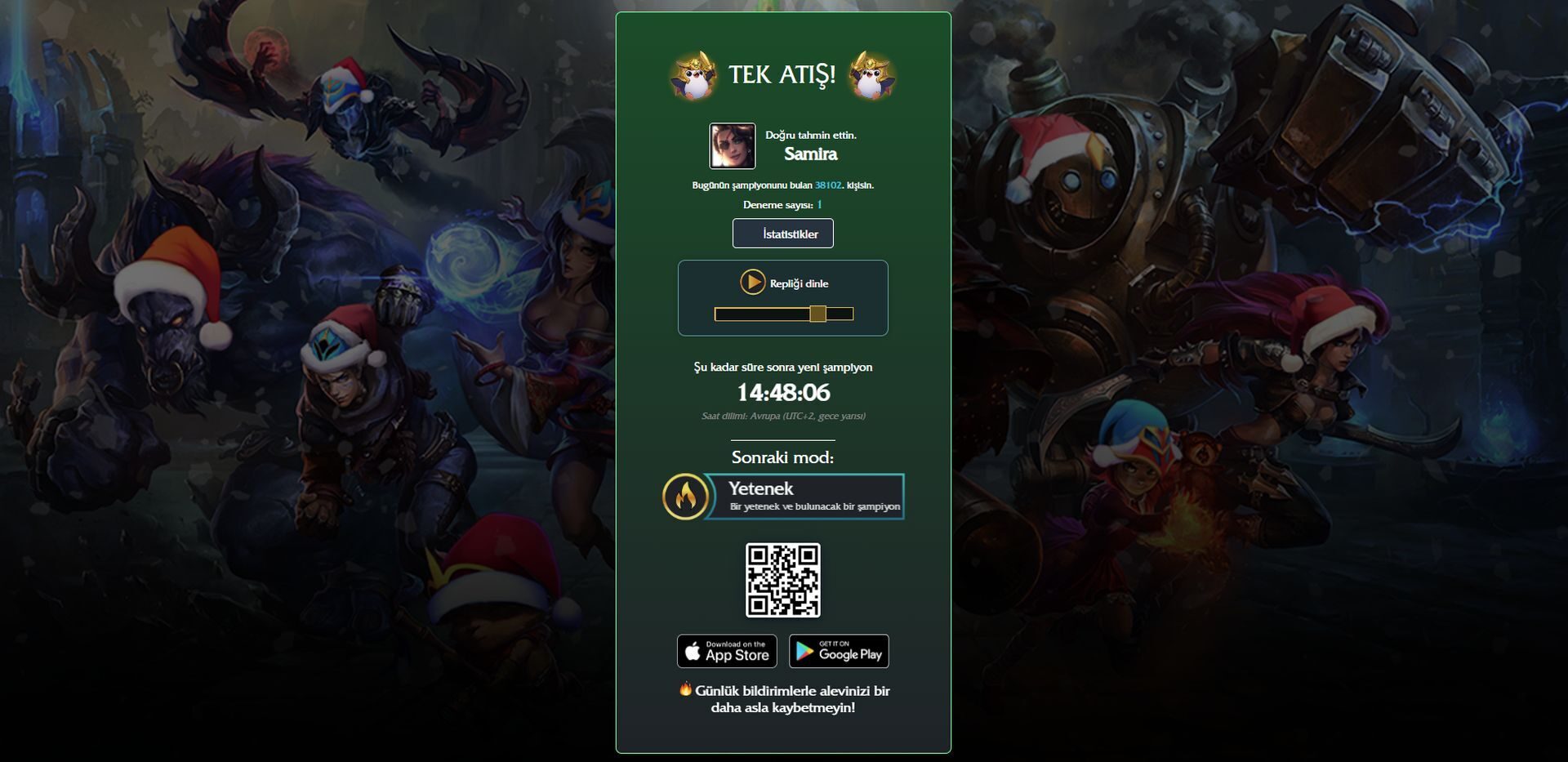 League of Legends: LoLdle cevapları (27 Aralık 2023)