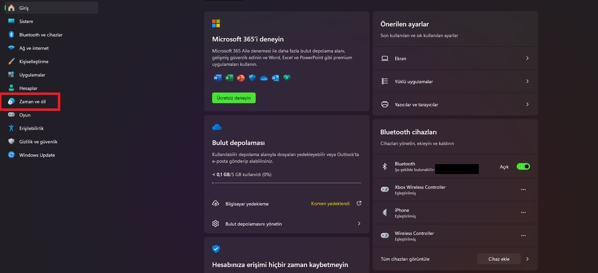 Windows klavye dili değiştirme rehberi