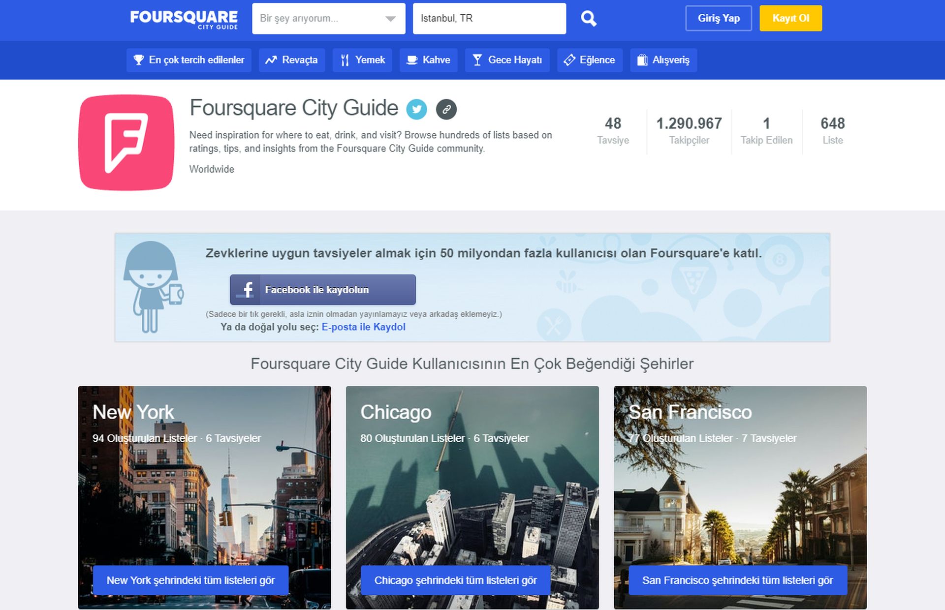 Foursquare City Guides uygulamasını kapatıyor