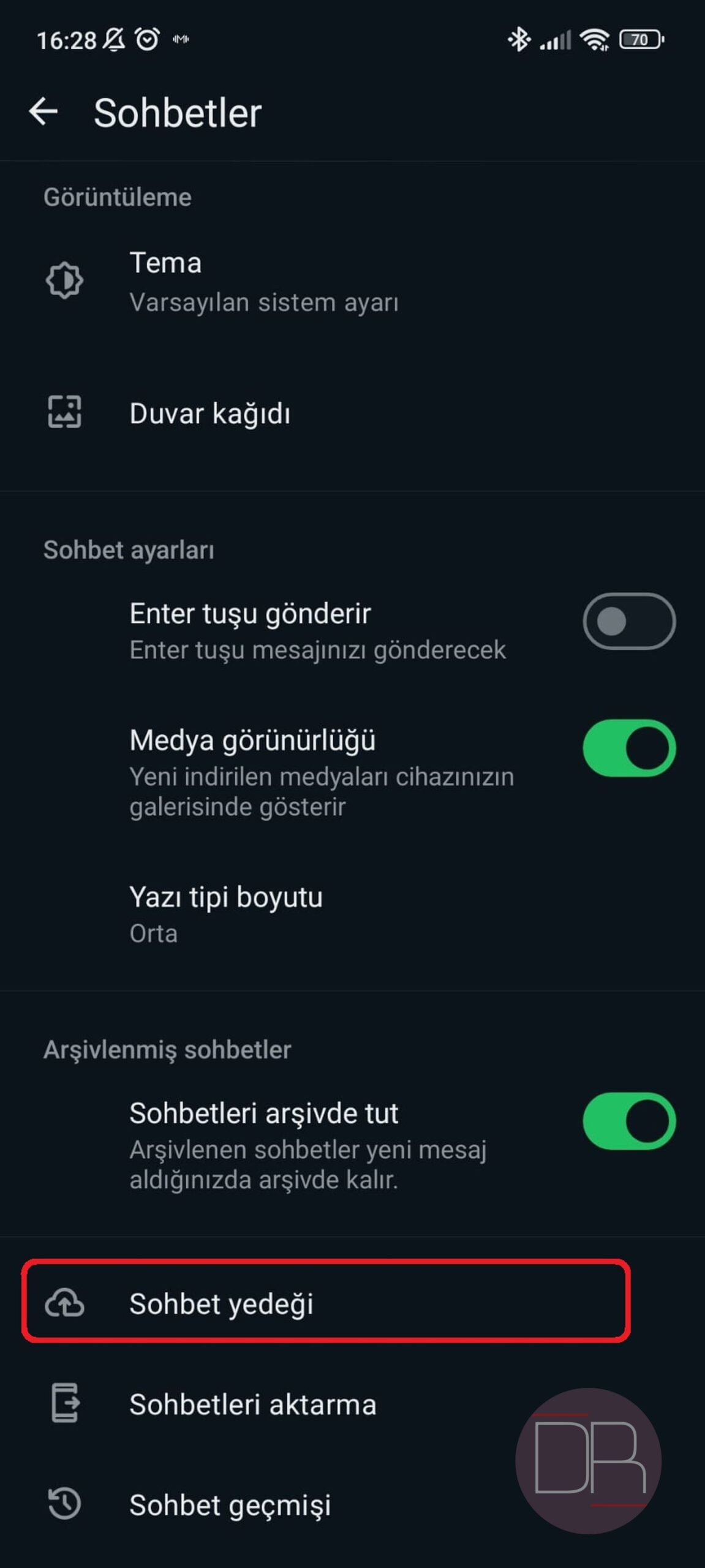 WhatsApp'ta sohbetler nasıl yedeklenir?