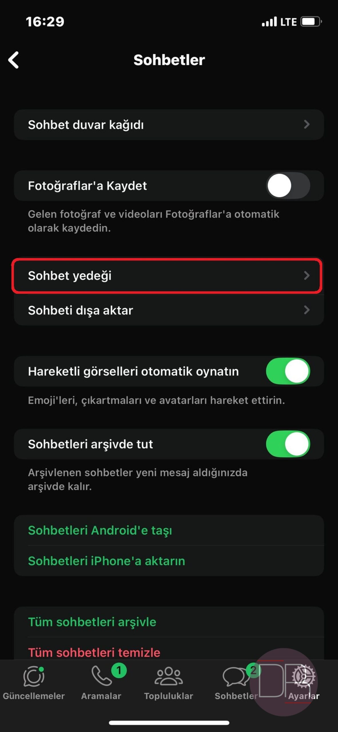 WhatsApp'ta sohbetler nasıl yedeklenir?