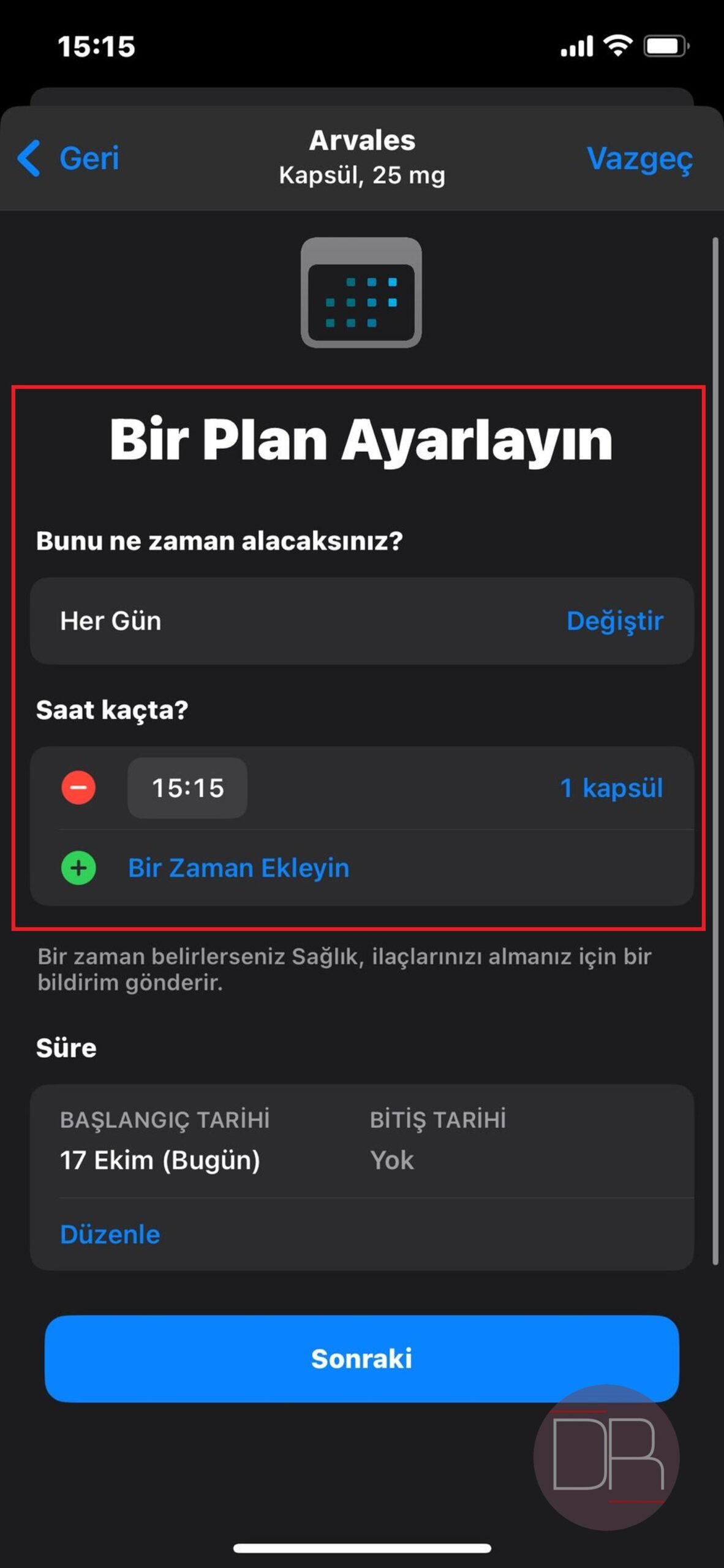 iOS'ta ilaç takibi nasıl yapılır?