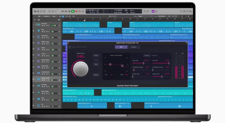 Logic Pro'ya yeni güncelleme: Quantec Room Simulator eklendi