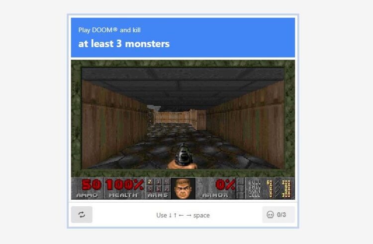 Robot olmadığınızı ispatlamak için DOOM oynamanız gerekecek