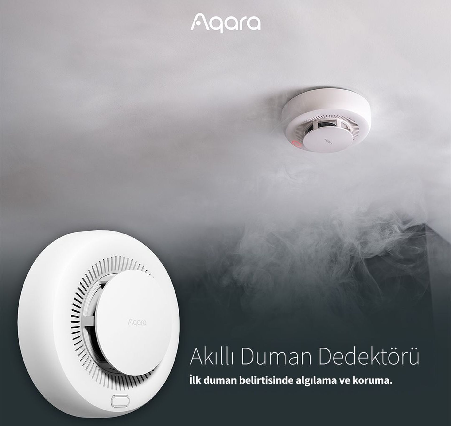 Aqara’dan ileri teknolojiyle akıllı güvenlik çözümü 1 Aqara Akıllı Duman Dedektörü