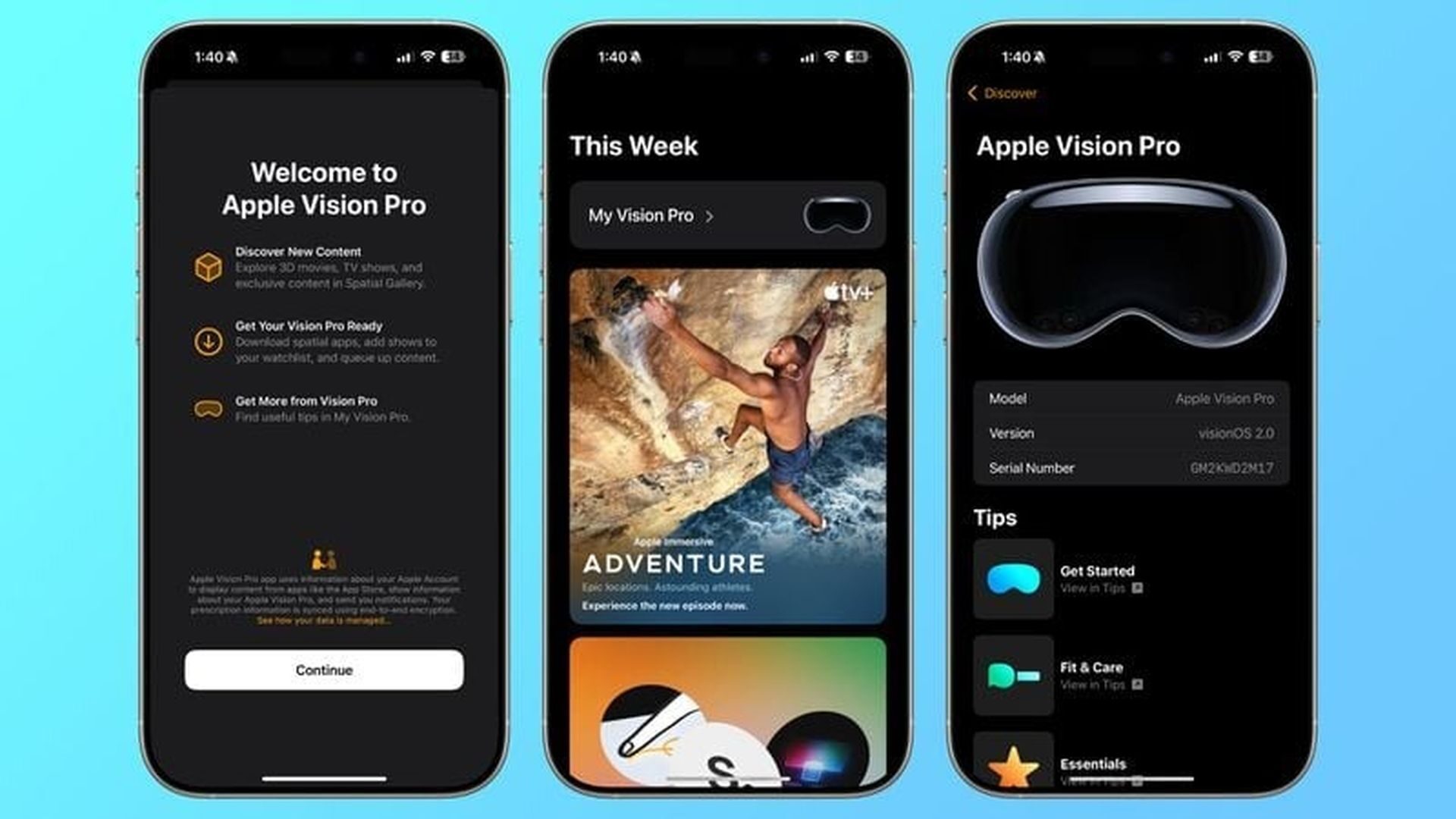 iOS 18.4 Beta 2 Vision Pro uygulaması