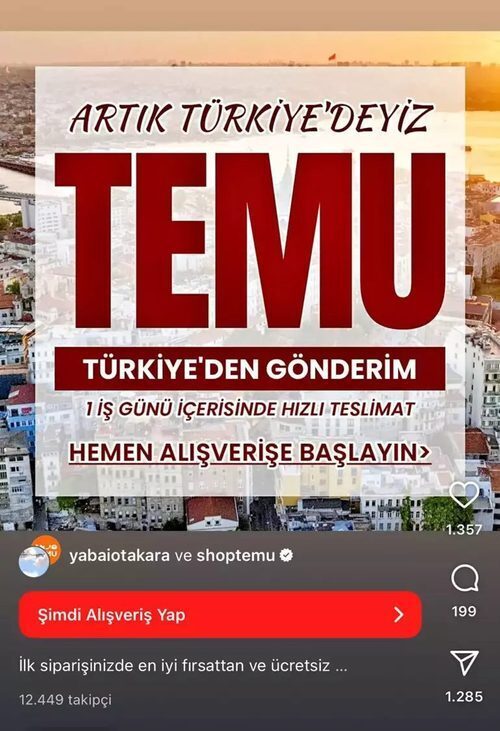 Temu resmen Türkiye'de: Kendi deposundan 1 günde teslimat yapacak