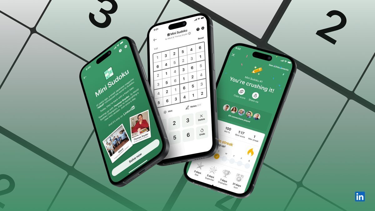 LinkedIn'den yeni oyun: Mini Sudoku yayında