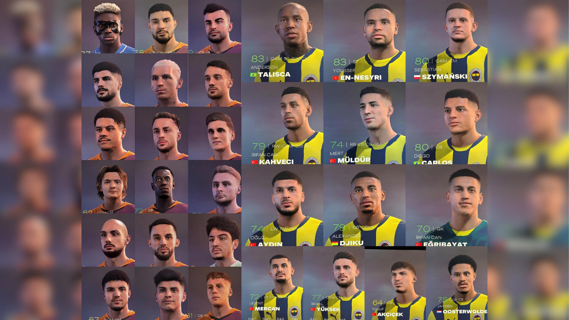 EAFC 26 Galatasaray ve Fenerbahçe yüzler
