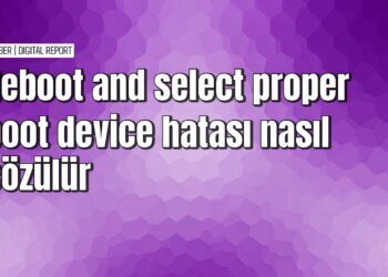 Reboot and select proper boot device hatası çözümü