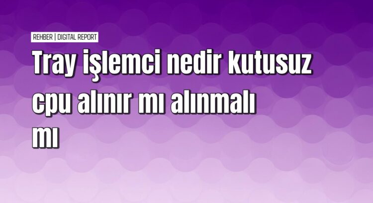 İşlemci türleri arasındaki farklar nelerdir