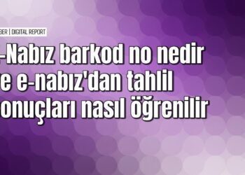 E Nabız barkod numarası ile tahlil sonuçları öğrenme.