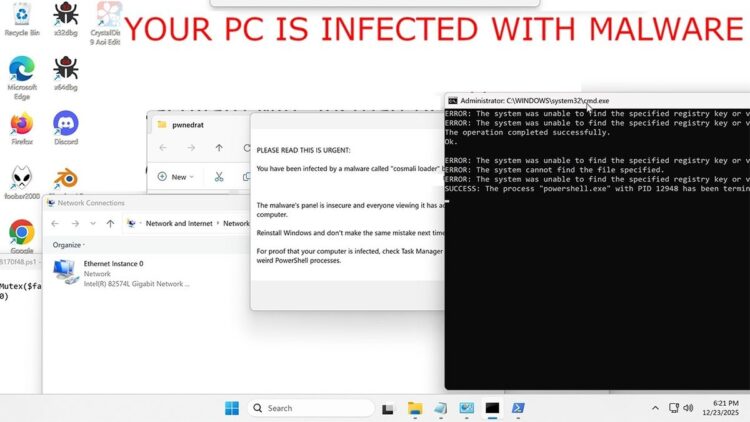 MAS taklitçisi Cosmali Loader yüklüyor