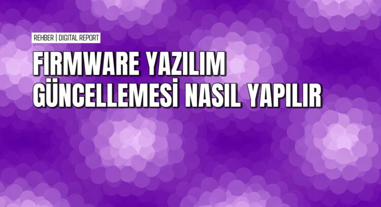 Firmware güncellemesi üreticinin resmi sitesinden nasıl yapılır