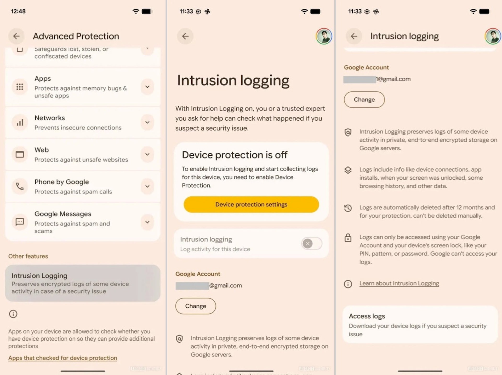 Android cihazlara sızma girişimlerini kaydeden yeni özellik yolda